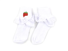 Mini Rodini strømper white strawberries lace